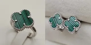 Ювелирный комплект Deimantas 113229025 18р 3,72гр 3,09гр. 