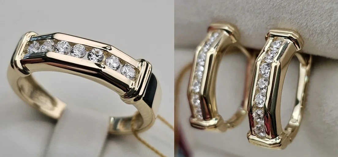 Ювелирный комплект Deimantas 110545123 17р 2,94гр 4,15гр. 