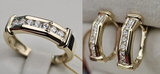 Ювелирный комплект Deimantas 110545123 17р 2,94гр 4,15гр. 