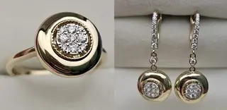 Ювелирный комплект Deimantas 114884174 19р 0,21ct 0,52ct. 