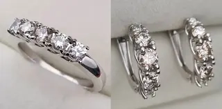 Ювелирный комплект Deimantas 113718018 17р 0,465ct 1,17ct. 