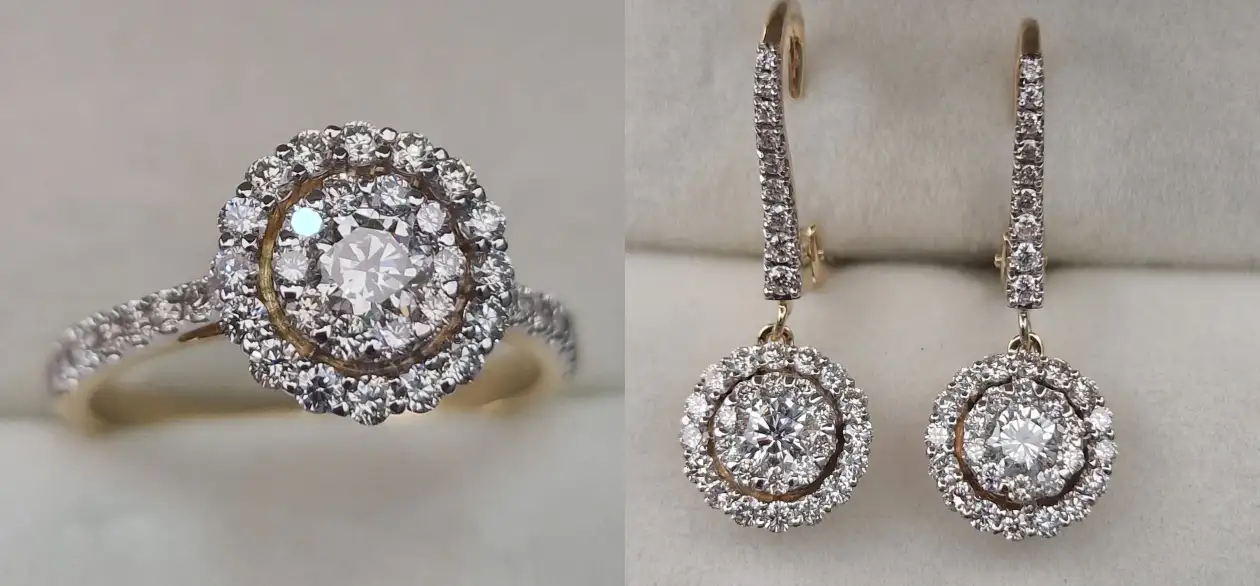 Ювелирный комплект Deimantas 104990343 0,87ct 1,5ct.  - фото 3