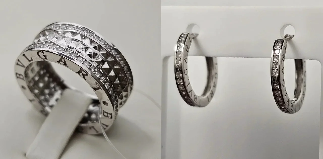 Ювелирный комплект Deimantas 113229032 18,5р 6,73гр 2,48гр. 