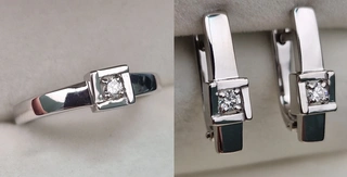 Ювелирный комплект Deimantas 105102635 0,063ct 0,126ct. 