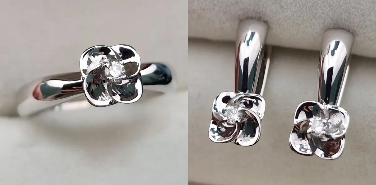 Ювелирный комплект Deimantas 104589590 0,051ct 0,094ct.  - фото 2