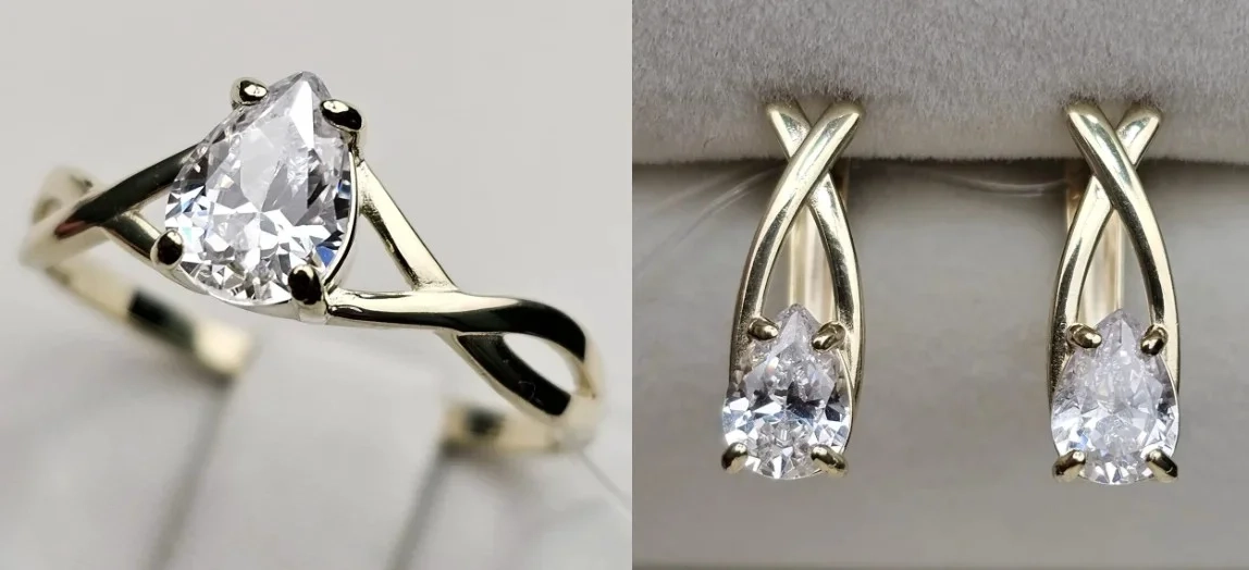 Ювелирный комплект Deimantas 113009913 17,5р 1,66гр 3,17гр.  - фото 2