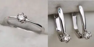 Ювелирный комплект Deimantas 113690496 17р 0,1ct 0,28ct. 