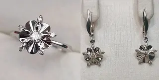 Ювелирный комплект Deimantas 113669473 16р 0,188ct 0,41ct. 