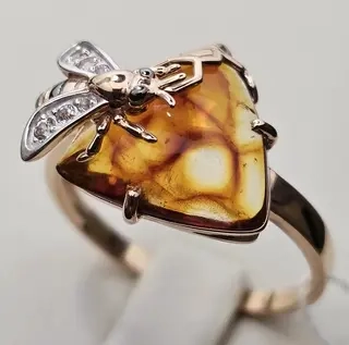 Ювелирный комплект Deimantas 113319593 18,5р 2,62гр 3,43гр. 