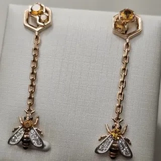 Ювелирный комплект Deimantas 113319593 18,5р 2,62гр 3,43гр. 