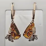 Ювелирный комплект Deimantas 115436879 кольцо 18,5р 2,62гр, серьги 4,66гр 