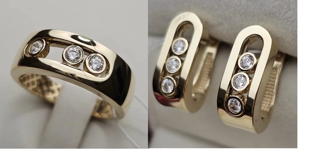 Ювелирный комплект Deimantas 113825245 17,5р 3,86гр 6,06гр. 