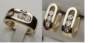 Ювелирный комплект Deimantas 113825245 17,5р 3,86гр 6,06гр. 