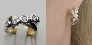 Ювелирный комплект Deimantas 114389210 19р 6,23гр 8,55гр. 