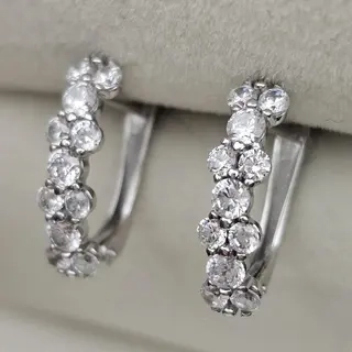 Ювелирный комплект Deimantas 115436943 кольцо 16.5р 0.7гр, серьги 2.38гр 