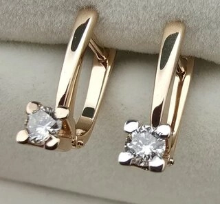 Ювелирный комплект Deimantas 108186572 18р 0,32ct 0,392ct. 