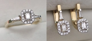 Ювелирный комплект Deimantas 104988351 0,29ct 0,59ct. 