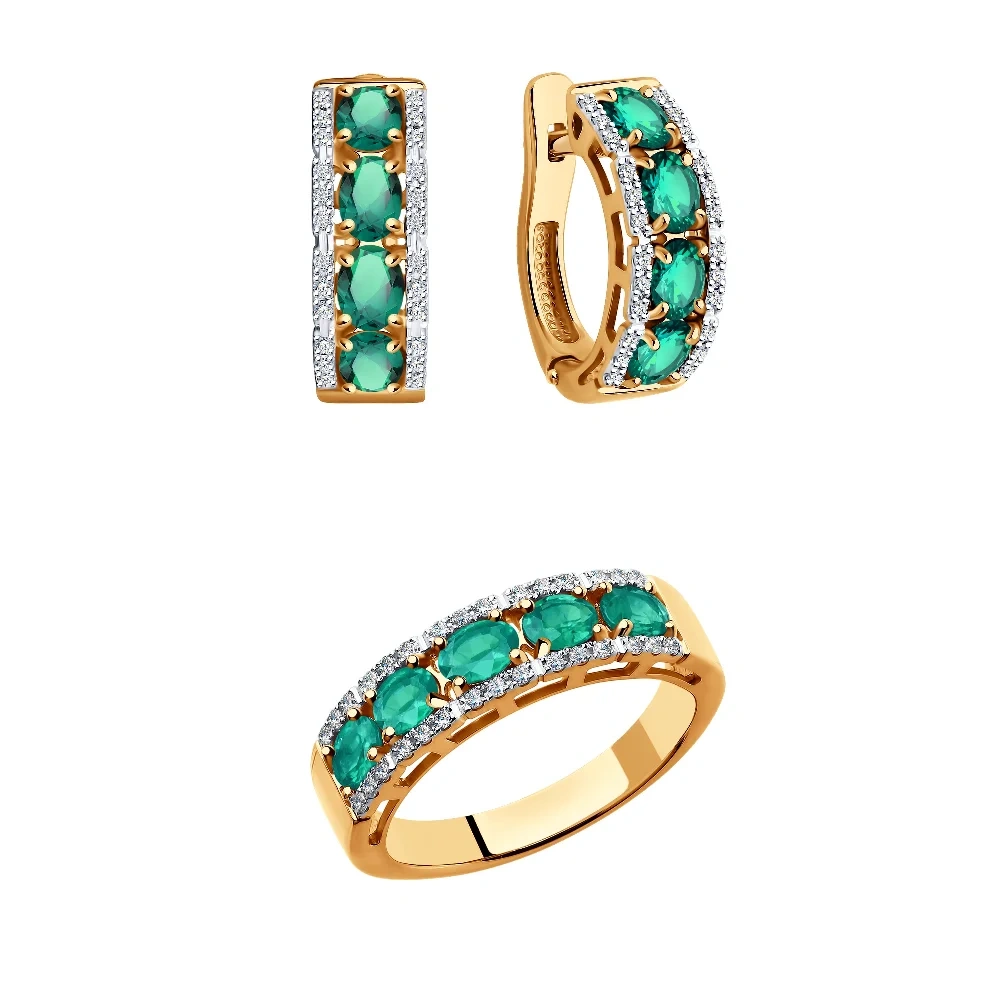 Ювелирный комплекты Sokolov A3020431  A3010527 18,5р 7,02гр.  - фото 11