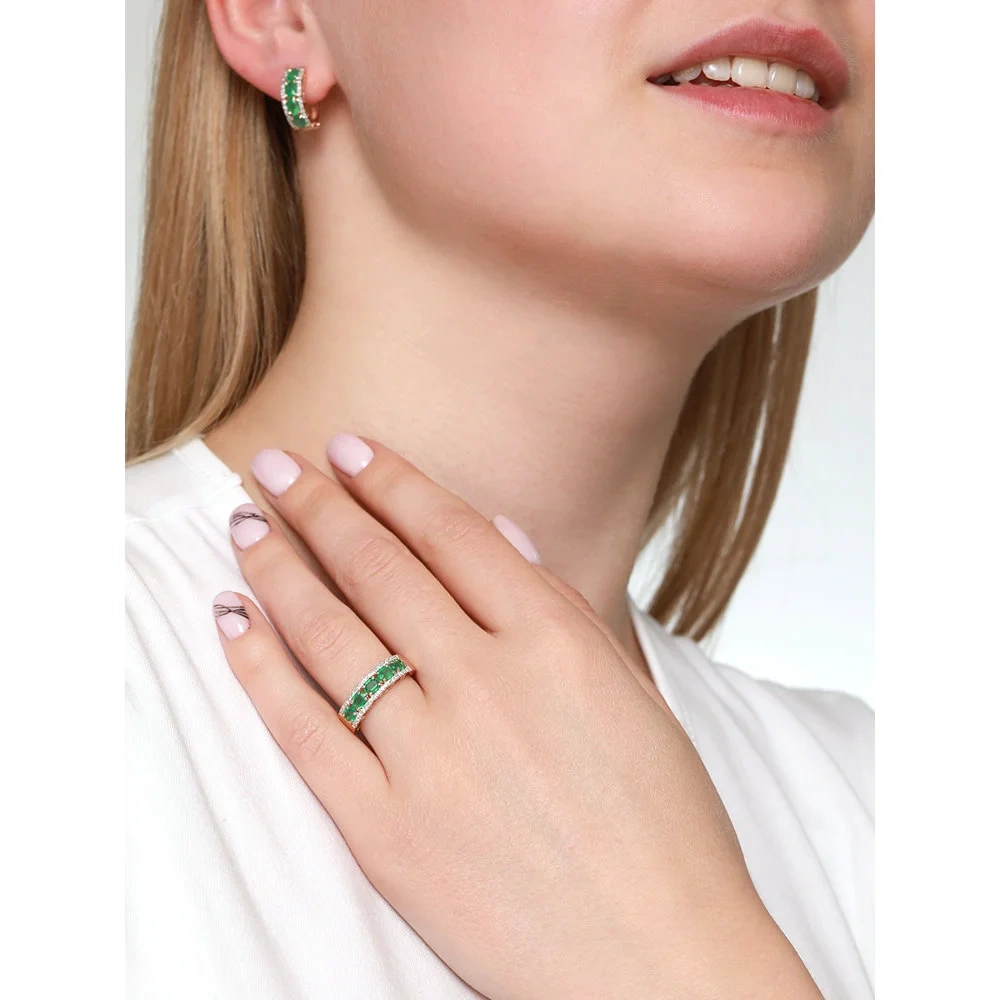 Ювелирный комплекты Sokolov A3020431  A3010527 18,5р 7,02гр.  - фото 12