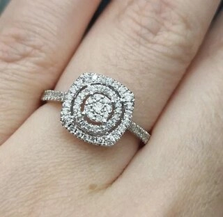 Ювелирный комплект Deimantas 106621019 17р 0,41ct 0,90ct. 