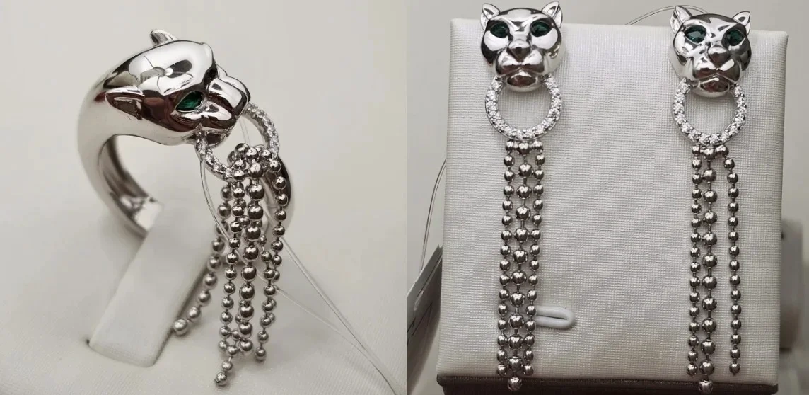 Ювелирный комплект Deimantas 113226592 18р 6,77гр 7,57гр. 