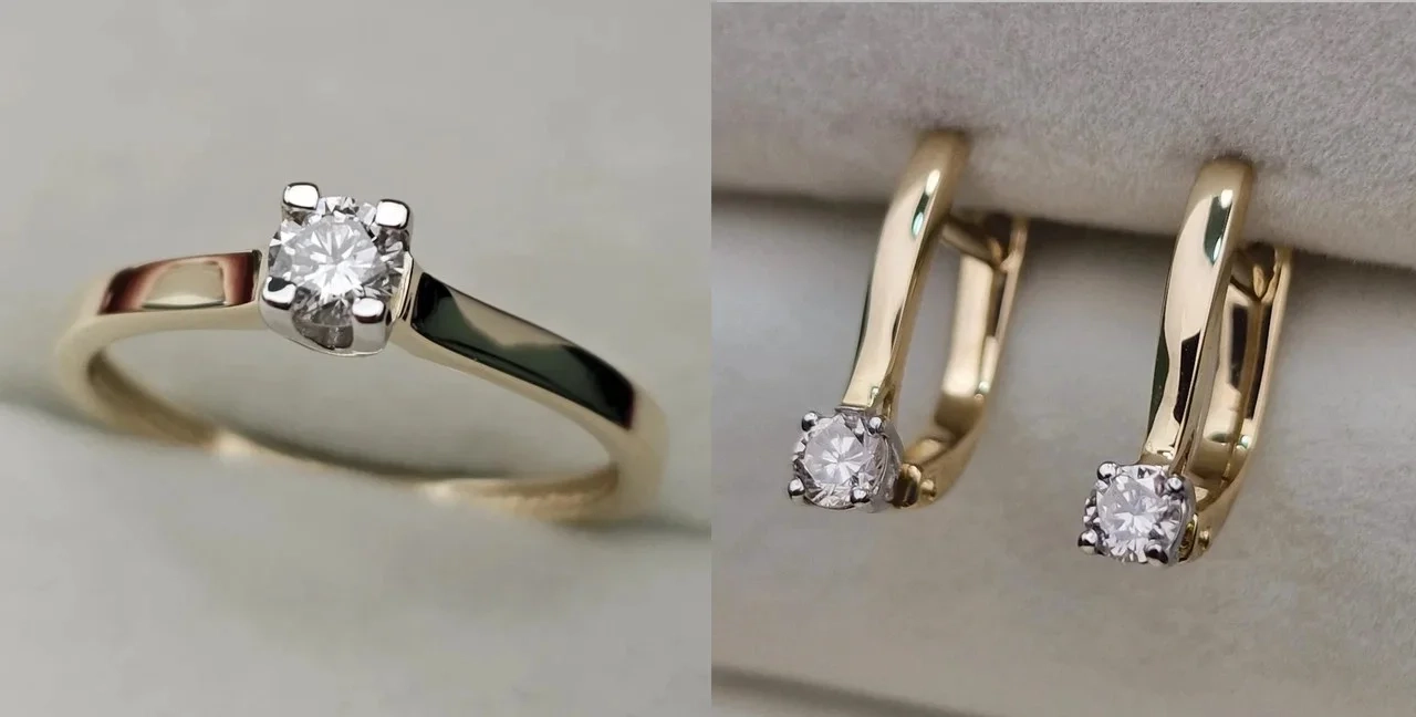 Ювелирный комплект Deimantas 113689807 16р 0,164ct 0,392ct. 