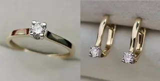 Ювелирный комплект Deimantas 113689807 16р 0,164ct 0,392ct. 