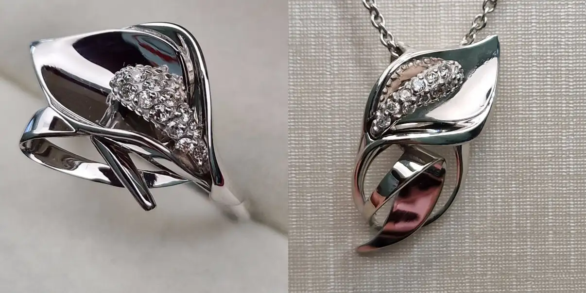 Ювелирный комплект Deimantas 103039368 45см 0,10ct 0,086ct.  - фото 3