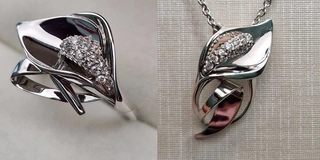 Ювелирный комплект Deimantas 103039368 45см 0,10ct 0,086ct. 