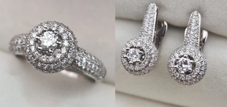 Ювелирный комплект Deimantas 104990397 1,12ct 1,6ct. 