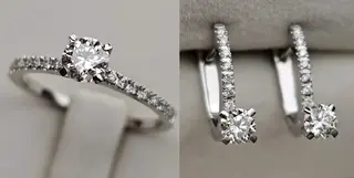 Ювелирный комплект Deimantas 114884246 17,5р 0,65ct 0,91ct. 