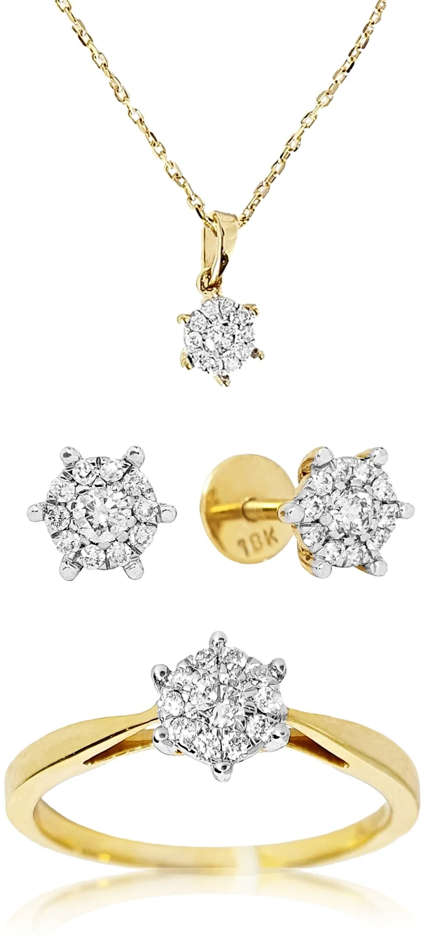 Ювелирный комплект Goldos Premium SDR1824-S-2 17р 45см 7гр 0,52ct  - фото 6