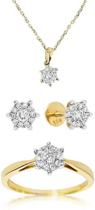 Ювелирный комплект Goldos Premium SDR1824-S-2 17р 45см 7гр 0,52ct 