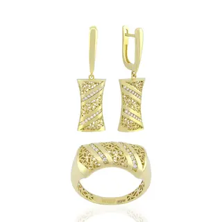 Ювелирный комплект Goldos 143444-S1 18р  - фото 3