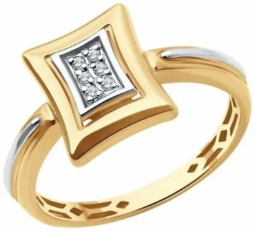 Ювелирный комплект Diamant 51-221-02128-1 51-210-02128-1 вес 8.44 г золото, бриллиант 