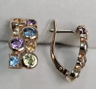 Ювелирный комплект Deimantas 112689933 18р 3,77гр 5,72гр. 