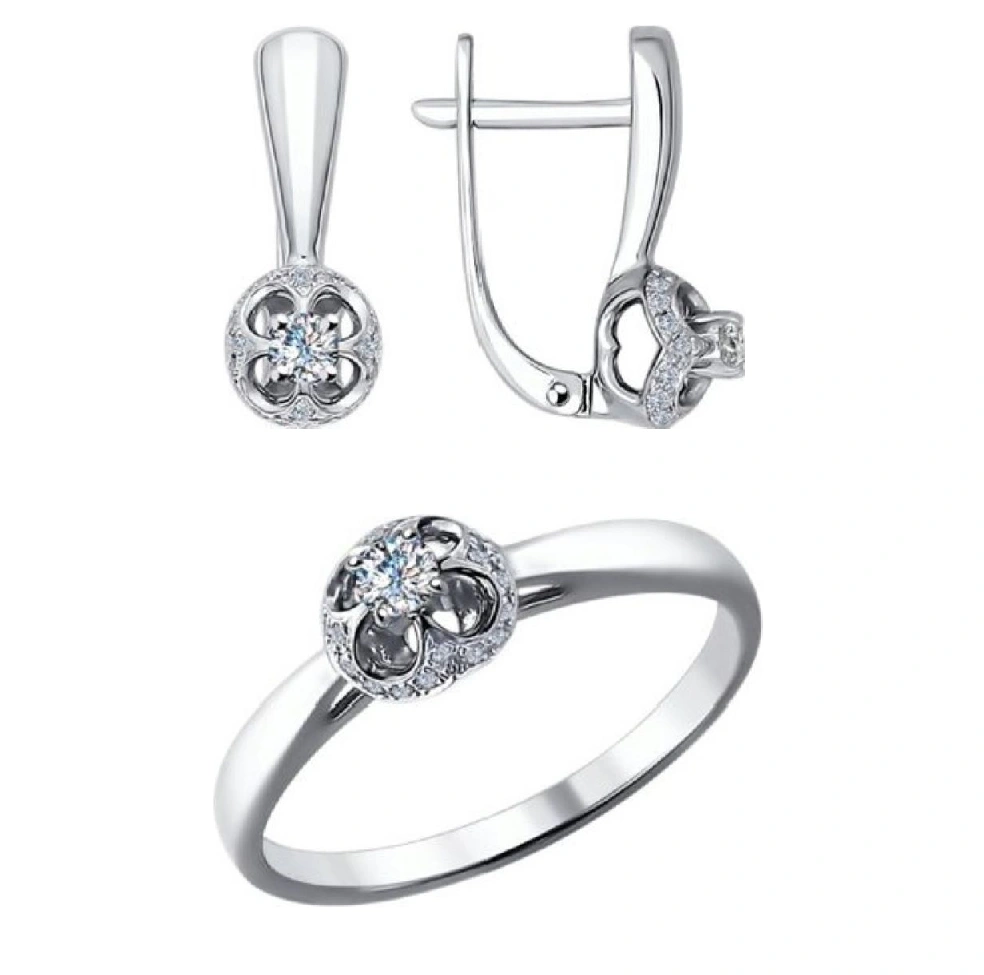 Ювелирный комплект Sokolov 1011463-18 1020976 18р 4,29гр.  - фото 2