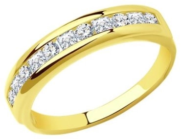 Ювелирный комплект Diamant 53-121-01568-1 53-110-01564-1 вес 5.51 г золото, фианит 