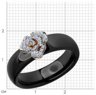 Ювелирный комплект SOKOLOV 1021191 6015021 вес 7.33 г золото, керамика, бриллиант, керамика 