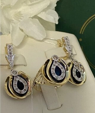 Ювелирный комплект Kausar Gold К225 20р 12,73гр. 