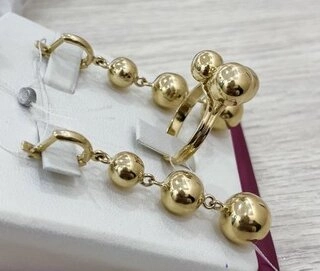 Ювелирный комплект Кубачи 75678865 вес 14 г золото, без вставок 