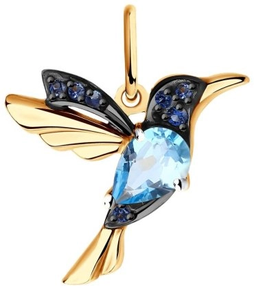 Ювелирный комплект SOKOLOV SET-732110_40 вес 6.83 г золото, топаз 