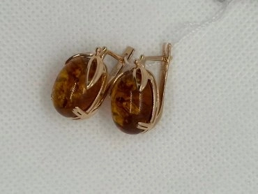 Ювелирный комплект Золото России Кл-510/сл-510 вес 10.59 г золото, янтарь 