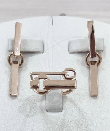 Ювелирный комплект Александра 866788 вес 6.38 г золото, без вставок 