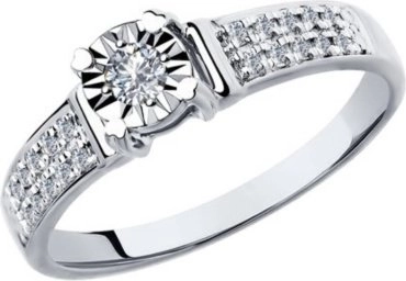 Ювелирный комплект 7 Карат SOKOLOV 1021314\1011801ZAR вес 4.47 г золото, бриллиант 