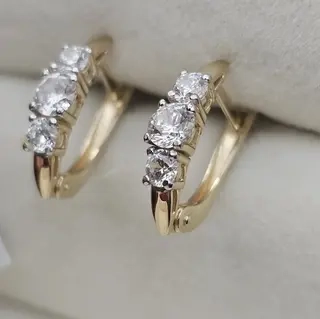 Ювелирный комплект Deimantas 116072616 кольцо 17,5р 1,87гр, серьги 2,33гр 