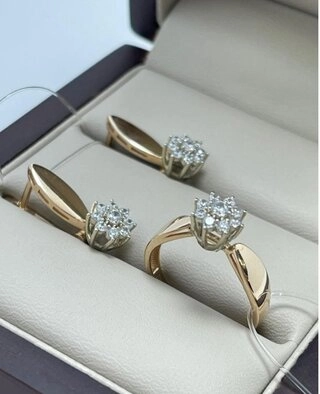 Ювелирный комплект Kausar Gold К160 5,54гр. 