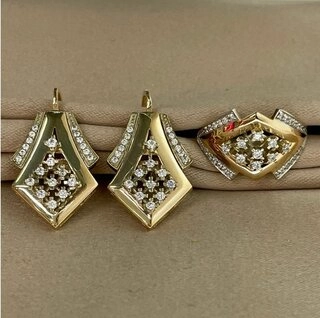 Ювелирный комплект Kausar Gold K383 17-19р 9,27гр. 