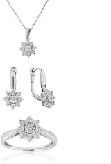 Ювелирный комплект Goldos Premium DR5980W-S-2 17р.  - фото 7