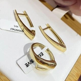 Ювелирный комплект Italy Gold Italia234567 вес 6.66 г 18 золото, без вставок 